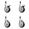 Service Caster 5 Inch 316SS Black Poly Swivel 3/4 Inch Expanding Stem Caster Lock Brake, 2PK SS316TTLEX20S514-PPUB-BLK-2-S-2-34 - alternate 1